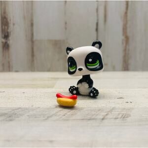 Littlest Pet Shop LPS Vintage Panda blue Eyes EUC